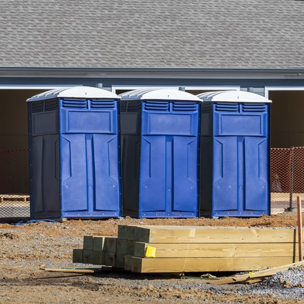 how often are the portable restrooms cleaned and serviced during a rental period in St Peter Wisconsin